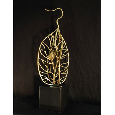 孔雀之一 抽象現代藝術品雕塑臺式擺件金屬工藝品酒店擺設品