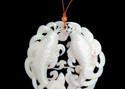 文創(chuàng) 雙魚(yú)玉佩